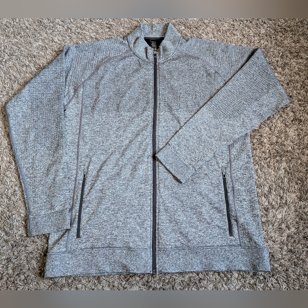 Lululemon Grey Heather Merino Wool Blend Full Zip Engineered Warmth Jacket XXL